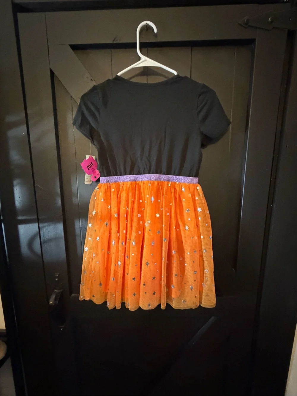 Hello Kitty Black Top with Orange Tulle Skirt and Purple Waistband